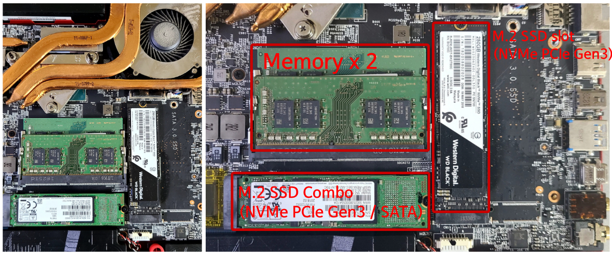 [잉여타임즈] MSI GP63 Leopard 8RE 분해 - 메모리 슬롯, M.2 SSD 슬롯